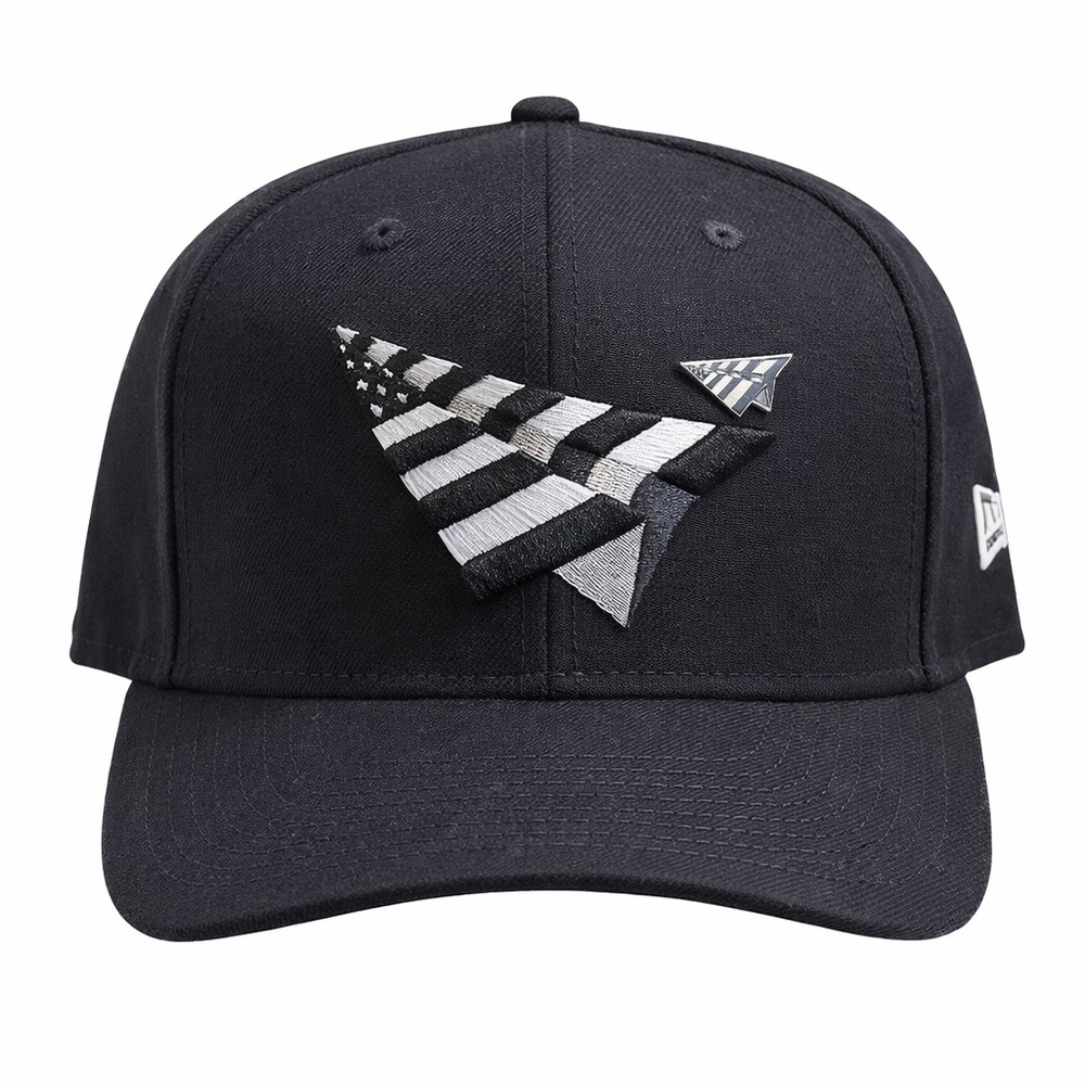 New Era Blue Paper Plane Embroidered Baseball Cap